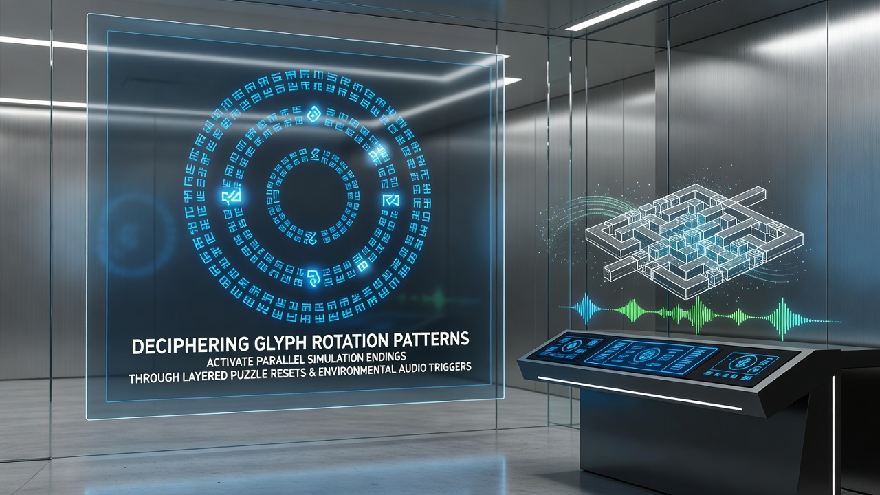 Glyph rotation mechanics visualized in The Talos Principle simulation environment