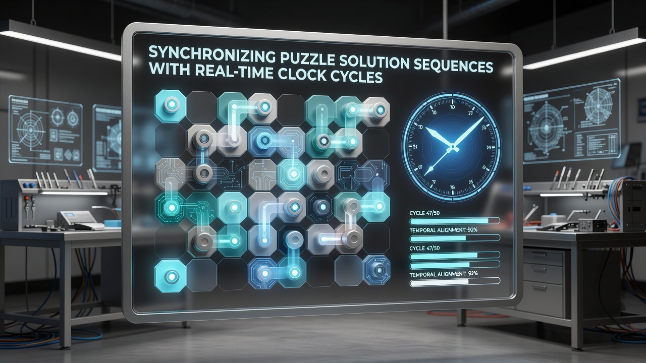 In-game screenshot of a phased collectible variant unlocked through precise clock synchronization across timelines